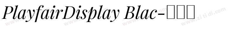 PlayfairDisplay Blac字体转换
